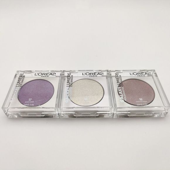 L'Oreal Galaxy Lumiere Holographic Eyeshadow Set of 3 Shades Moon Kiss Crescent - Picture 8 of 8